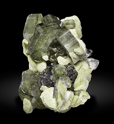 Fluorapatite with Sphalerite and Siderite.