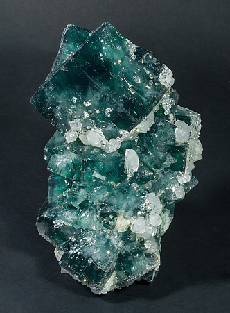 Fluorite (dichroic) with Quartz. incandescent light