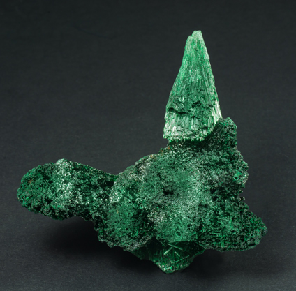 Malachite with Goethite. Rear